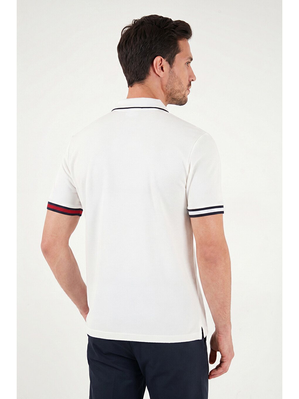 Beyaz Pamuklu Regular Fit Düğmeli Polo T Shirt 5904066-6