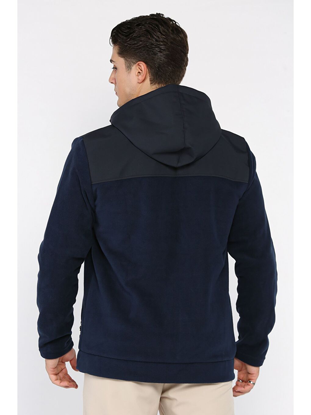 Lacivert Kapüşonlu Polar Sweatshirt-2