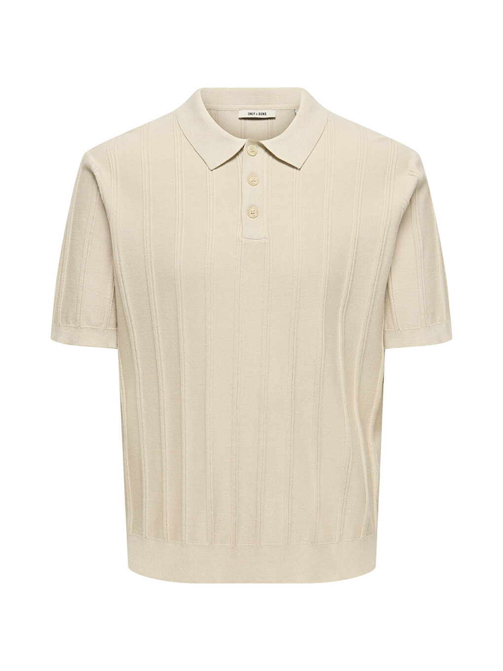 Bej Onsthıjs Çizgili Regular Fit Kısa Kollu Polo Yaka T Shirt 22036558
