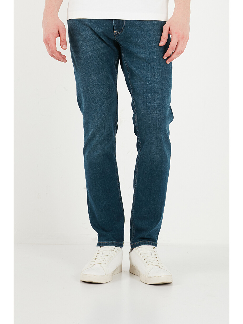Yeşil Pamuklu Normal Kalıp Normal Bel Jeans 2203C55PARMA-3