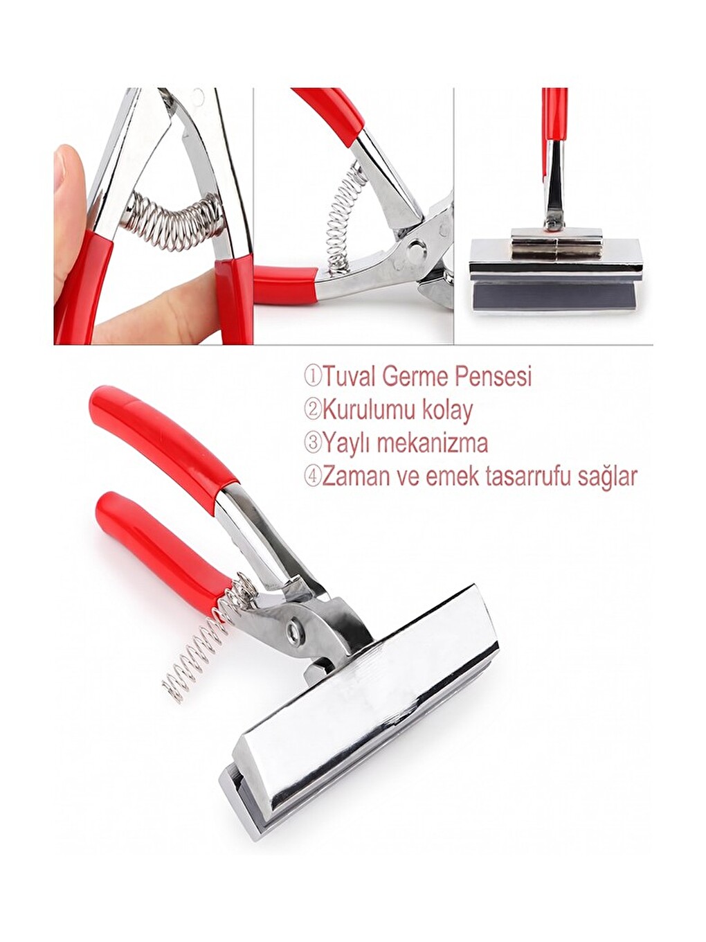 Alüminyum Tuval Germe Pensi 1 Adet Canvas Germe Pensesi Yaylı Pense-3