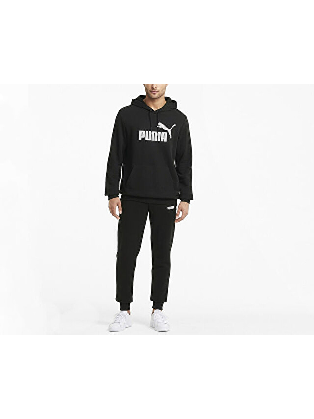 Ess Big Logo Hoodie Tr Erkek Günlük Sweatshirts 58668801 Siyah-4