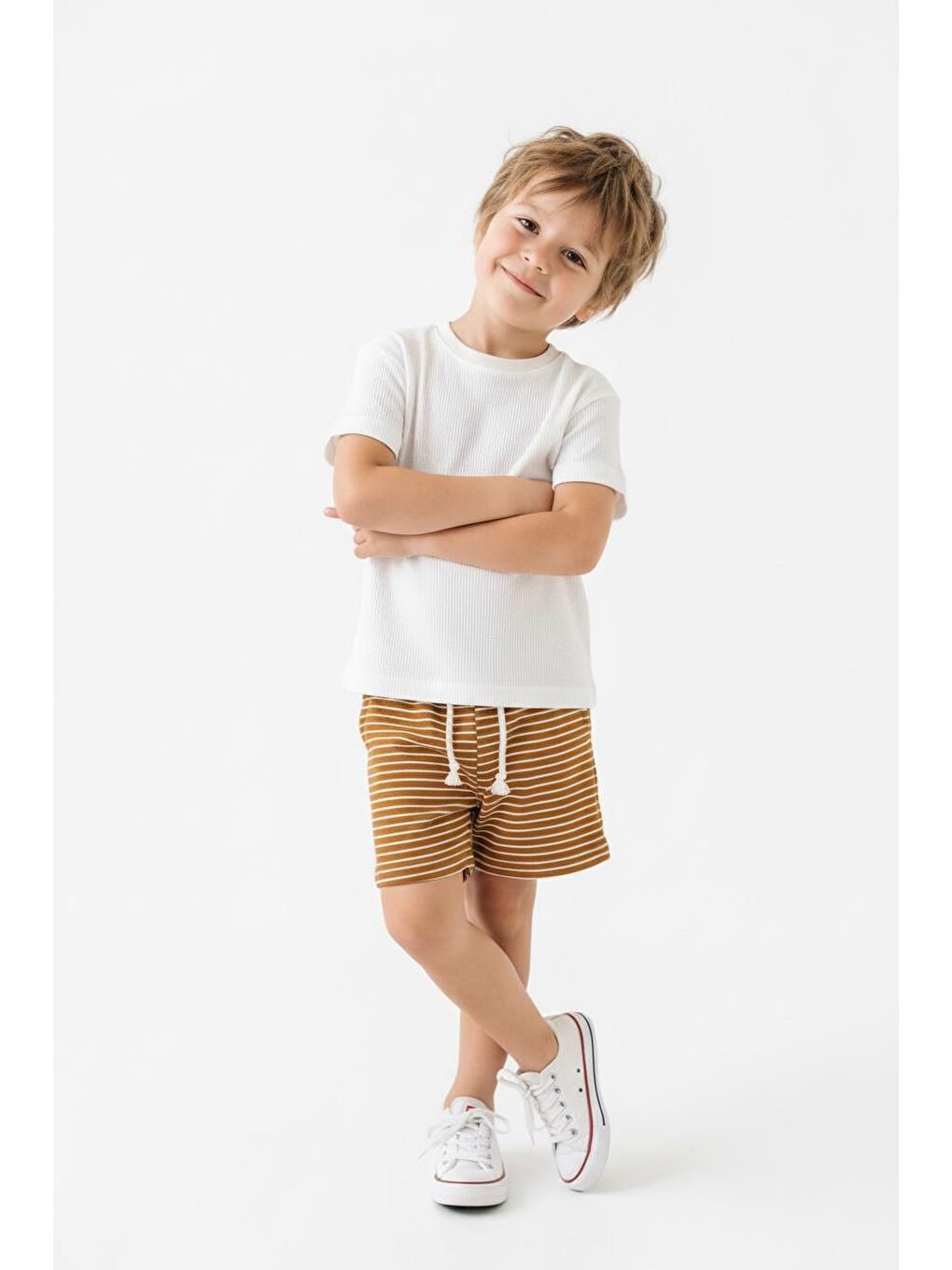 Sarı Erkek Çocuk Şort Tişört 2li Takım-3