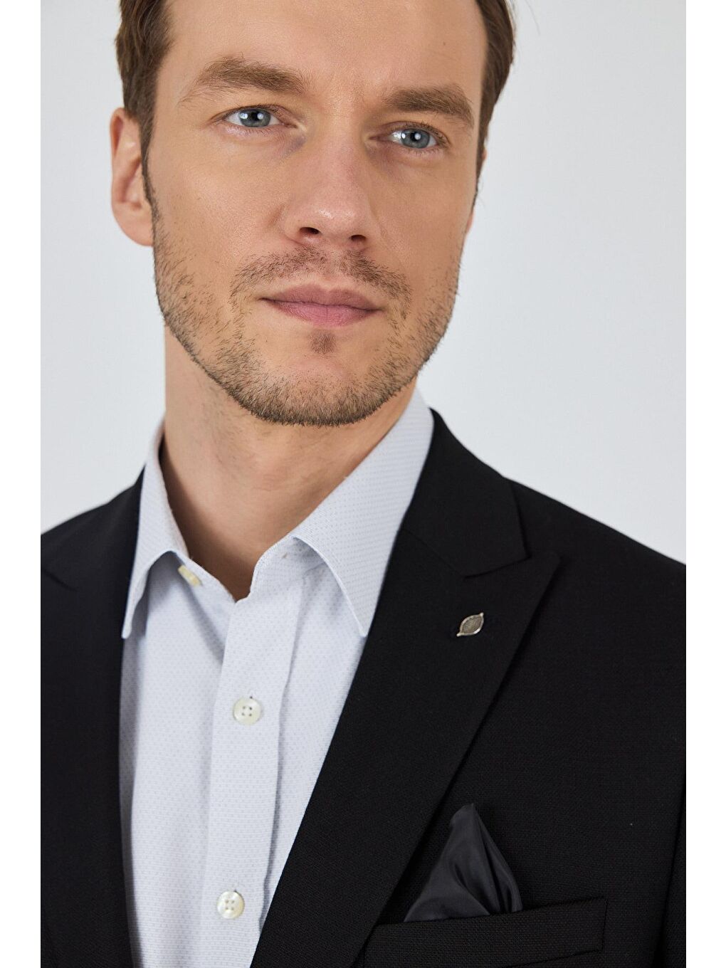 Siyah Kılıç Yaka   Esnek 6 Drop Slim Fit Classic  Ceket 1002250124-3