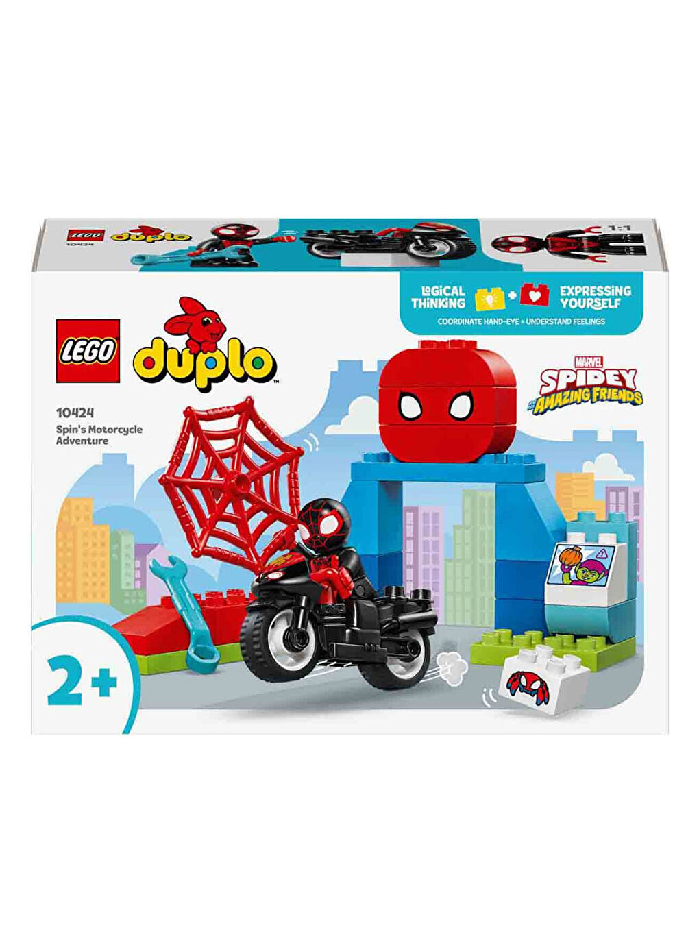 Lego Renksiz DUPLO Marvel Spin in Motosiklet Macerası Seti - 1