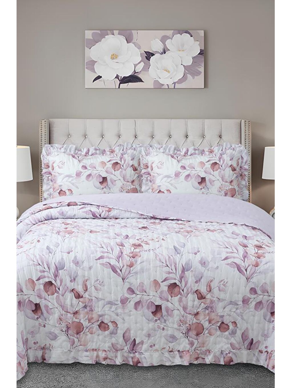Karışık Violet Çift Kişilik Yatak Örtüsü 240x260 cm