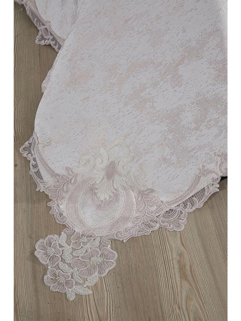 Karışık Fransız Dantelli Edge Çift Kişilik Yatak Örtüsü 230x250 cm-2