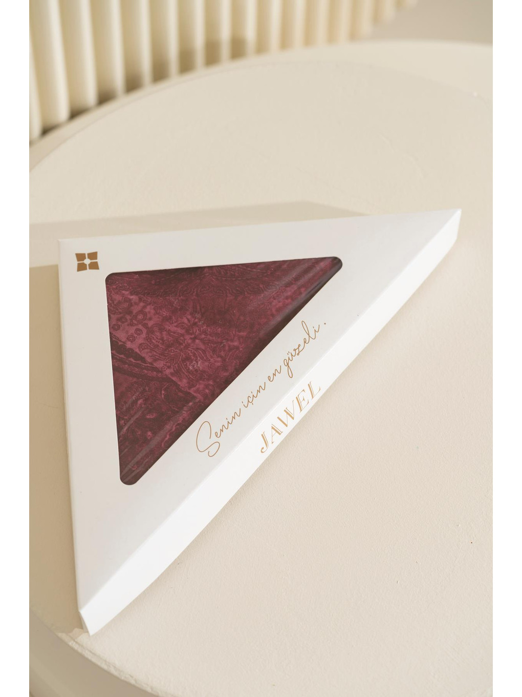 Bordo Desenli Soft Şal Myndos-4