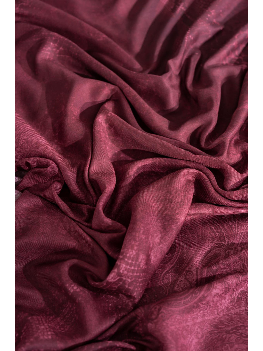 Bordo Desenli Soft Şal Myndos-5