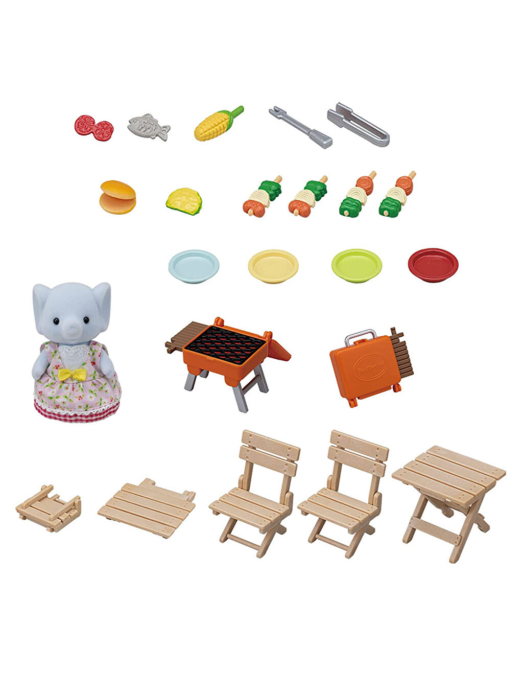 Sylvanian Families Renksiz BBQ Piknik Seti -Fil Kız- 5640 - 2