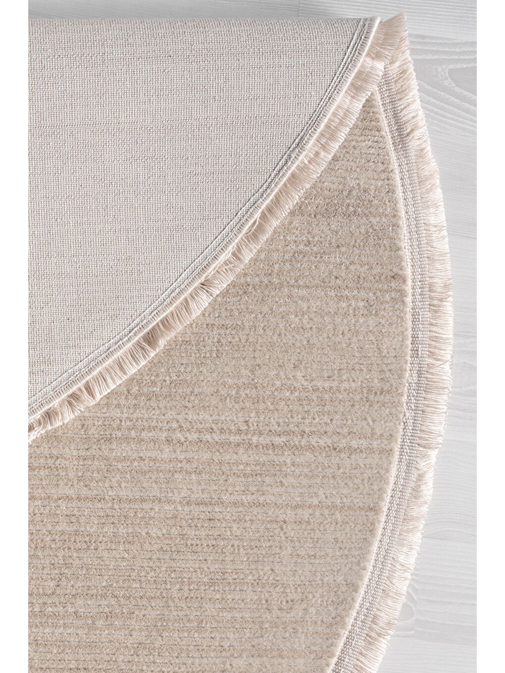 Bej Leo 2973 Modern Dokuma Yuvarlak Halı-100x100 (Yuvarlak)-2