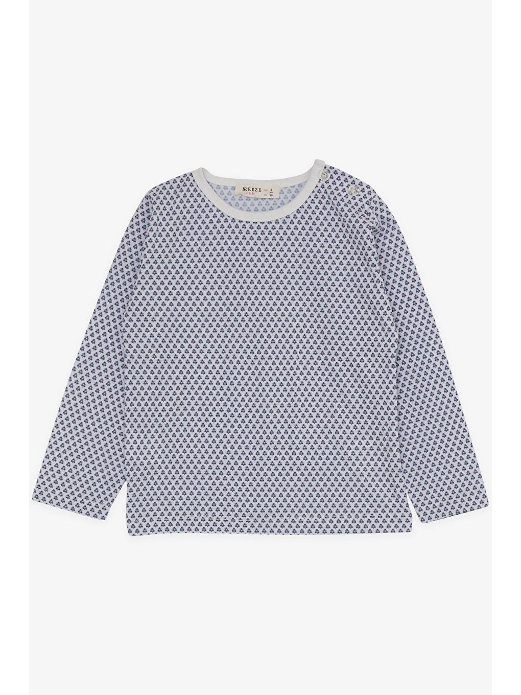 Kız Bebek Pijama Takımı Minik Çiçek Desenli Beyaz (9 Ay-1.5 Yaş)-2