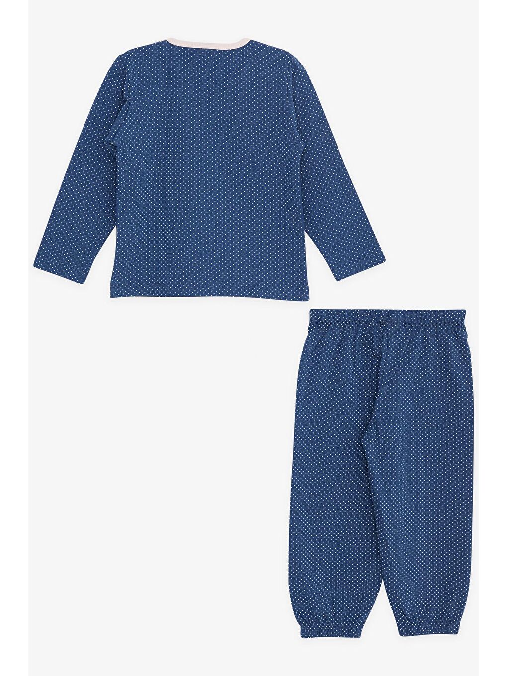 Kız Bebek Pijama Takımı Puantiye Desenli Lacivert (9 Ay-3 Yaş)-1