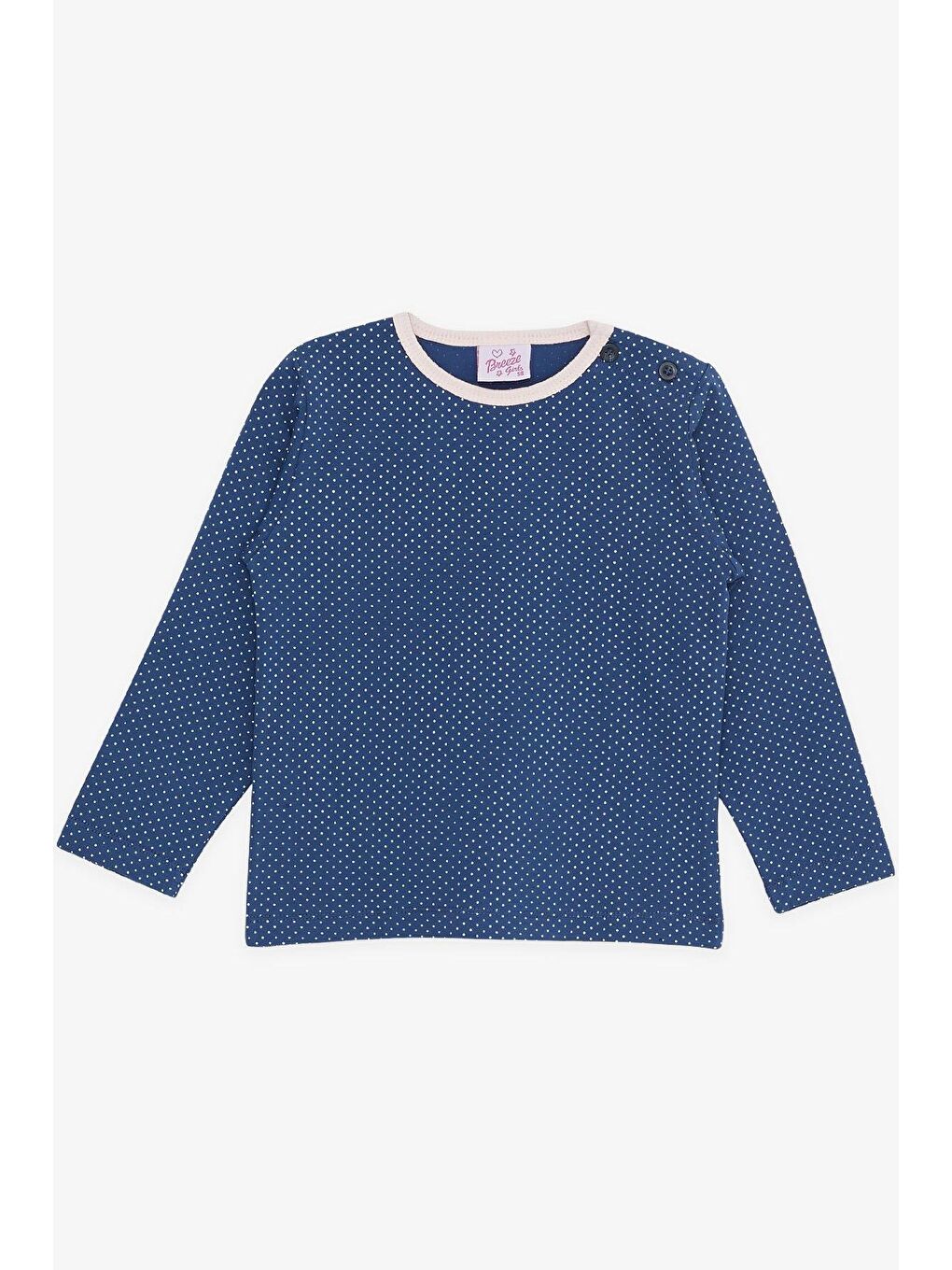 Kız Bebek Pijama Takımı Puantiye Desenli Lacivert (9 Ay-3 Yaş)-2