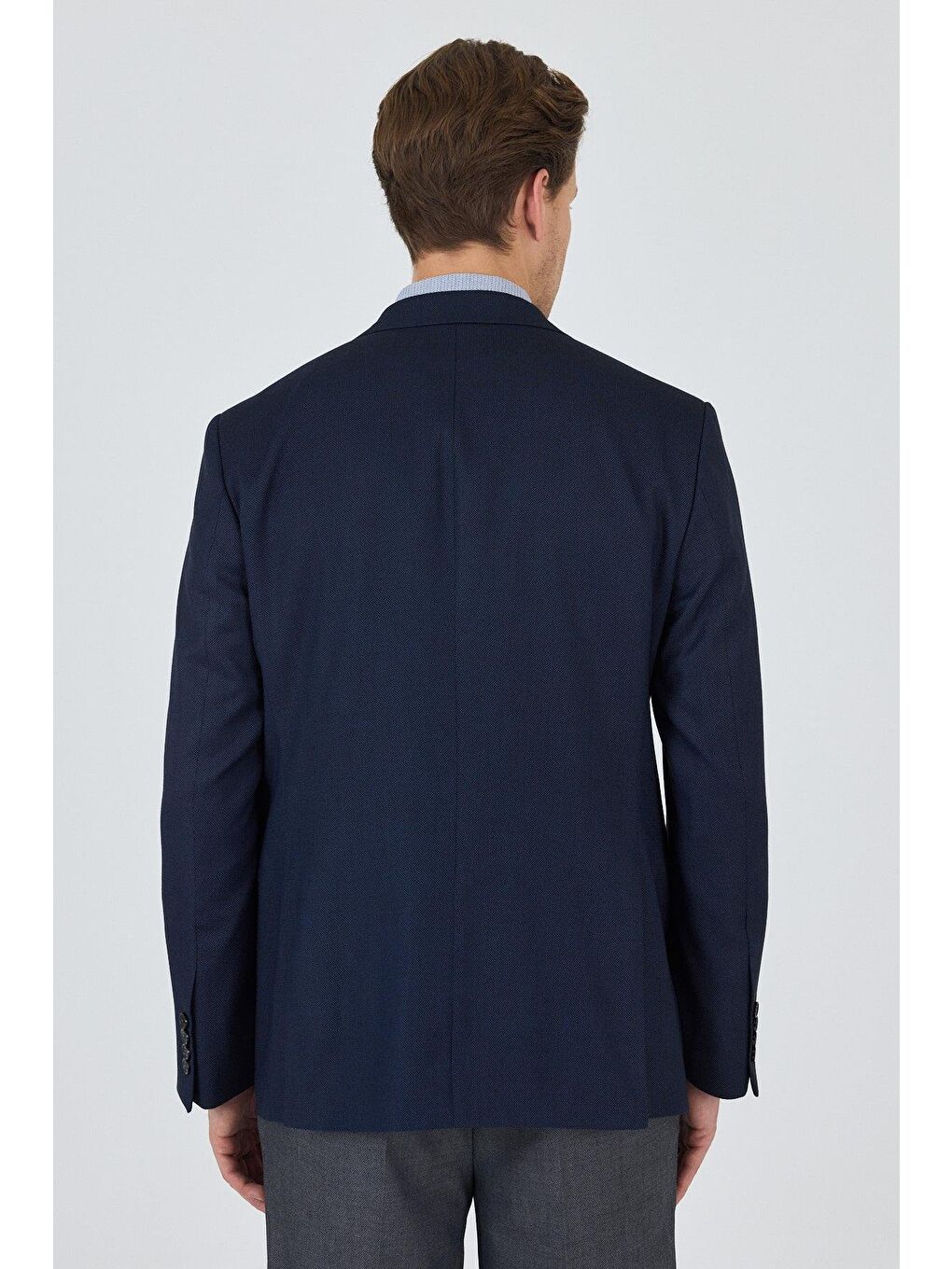 Lacivert Mono Yaka Armürlü Tam Astar Esnek 6 Drop Comfort Fit Classic Ceket 1002250153-4