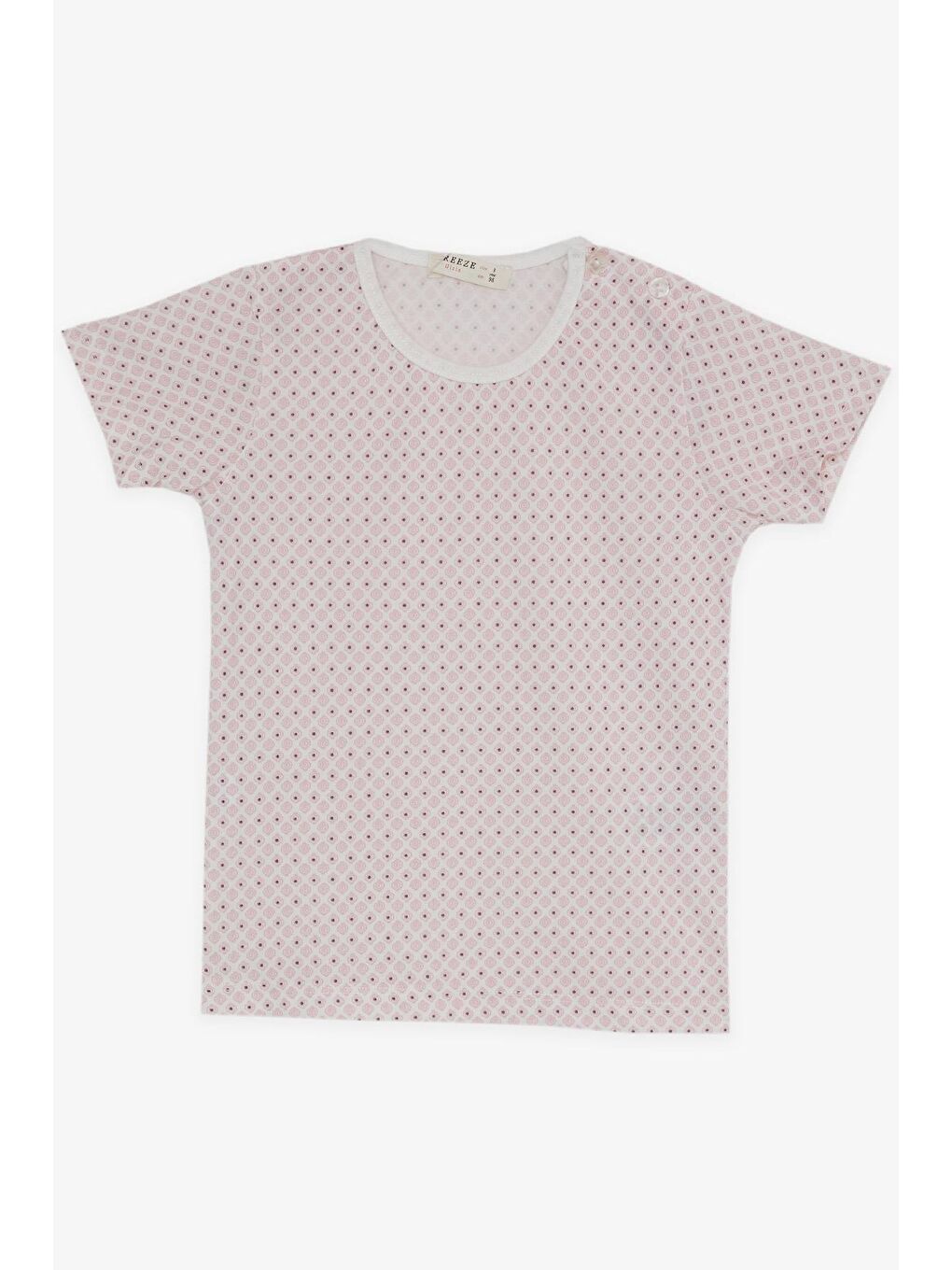 Kız Bebek Kısa Kollu Pijama Takımı Desenli Pembe (9 Ay-1.5 Yaş)-4