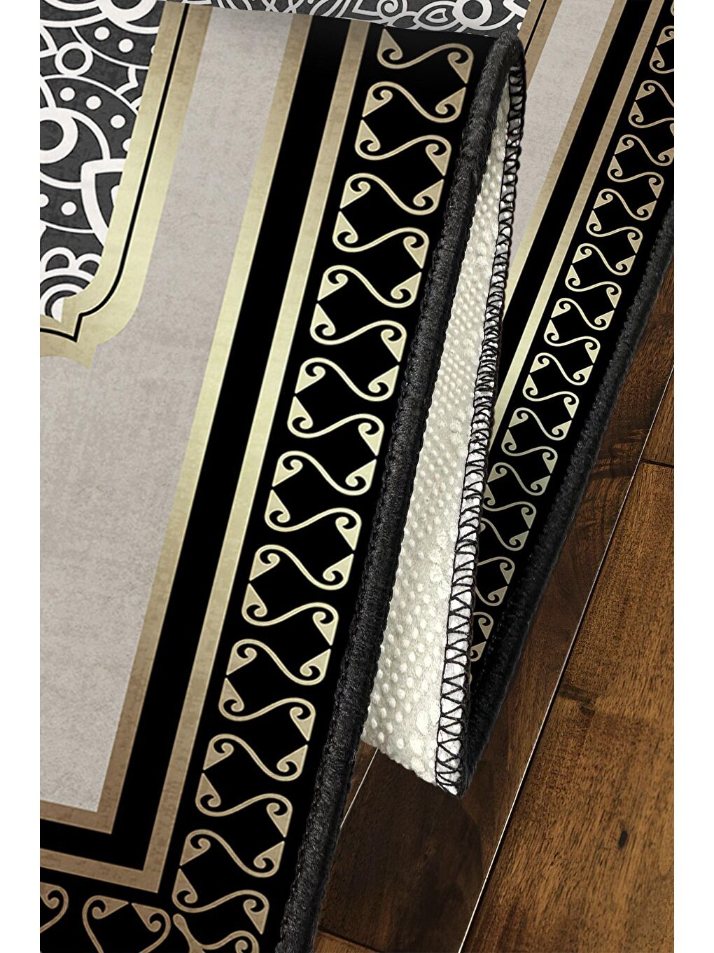 Sarı Özel Tasarım, Kaymaz Taban, İnce, Yıkanabilir, Modern Halı WOOKECE1427 60x100-4