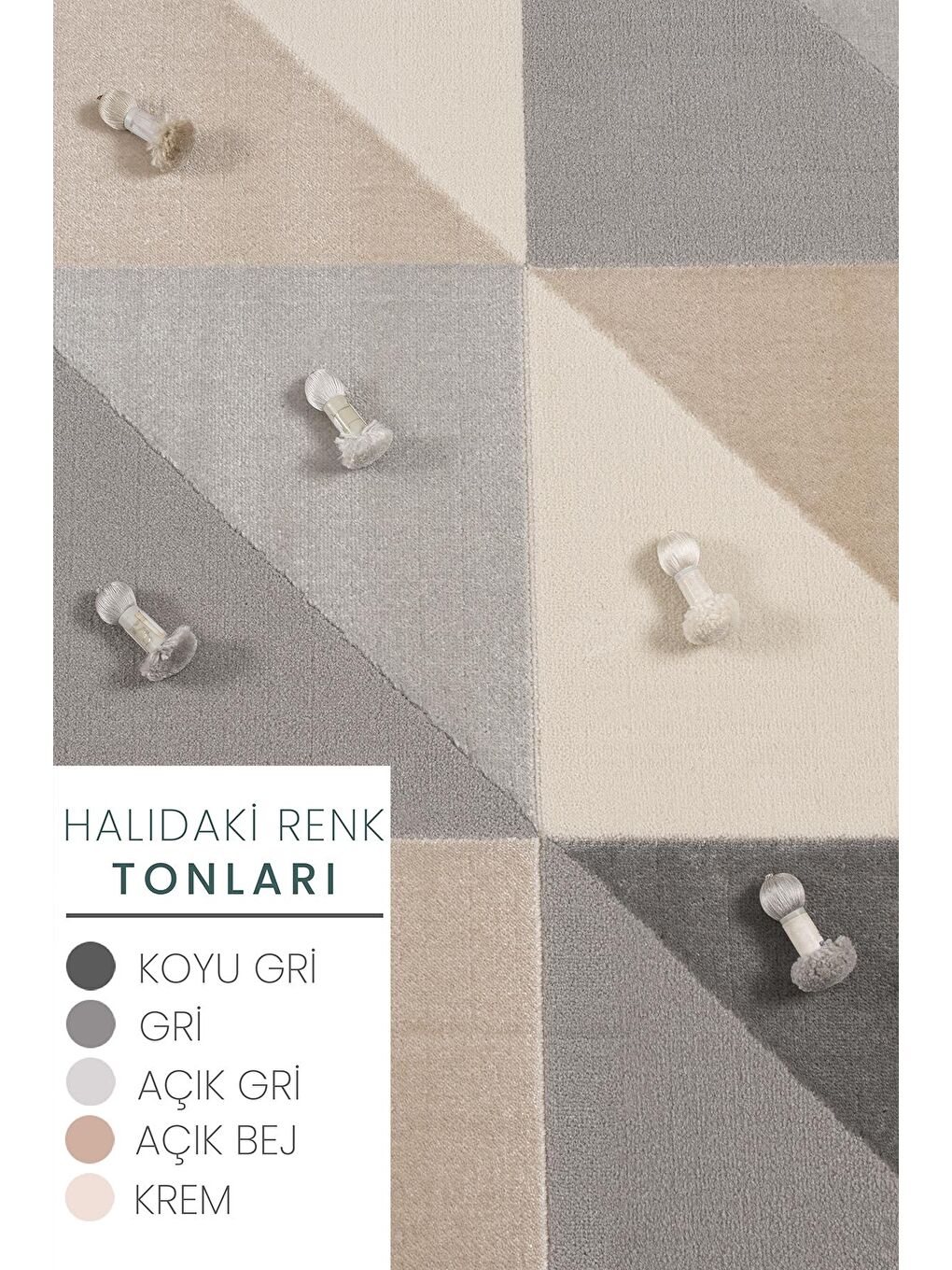 Konfor Halı Bej Notta 1121 Modern Dokuma Halı-140x200 - 5