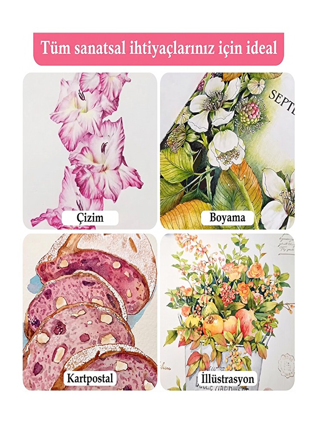 Aquarel Suluboya Kalemi 24 Renk 1 Paket Giorgione Teneke Kutu Sulu Boya Kalemi 24 Lü Fırça Hediyeli-4