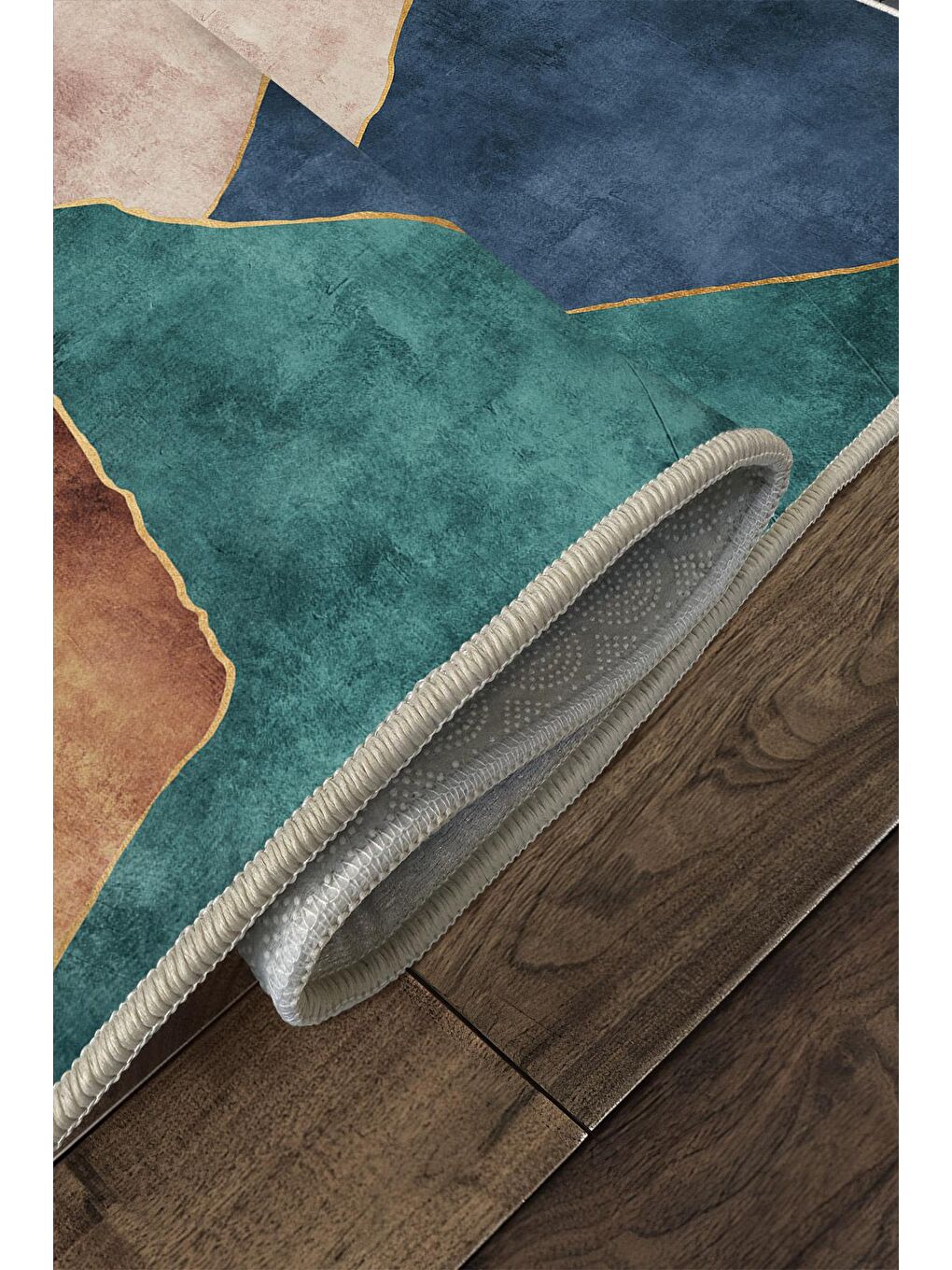 Karışık Özel Tasarım, Kaymaz Taban, İnce, Yıkanabilir, Modern Halı WOOKECE1426 180x280-4