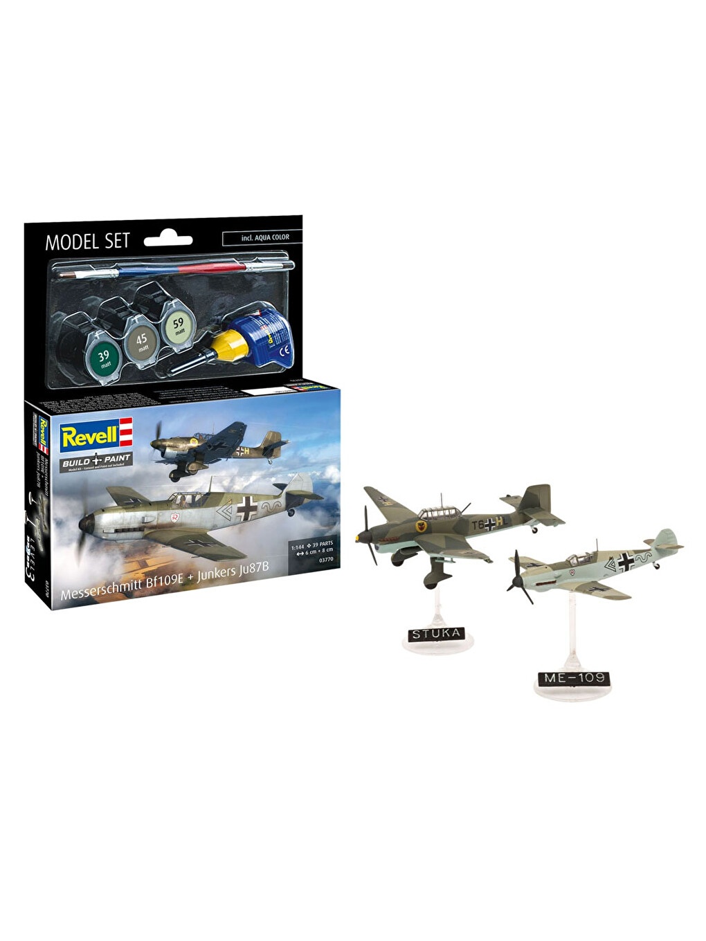 Model Set Uçak Messerschmitt Bf109e Ju87b Stuka 63770-2