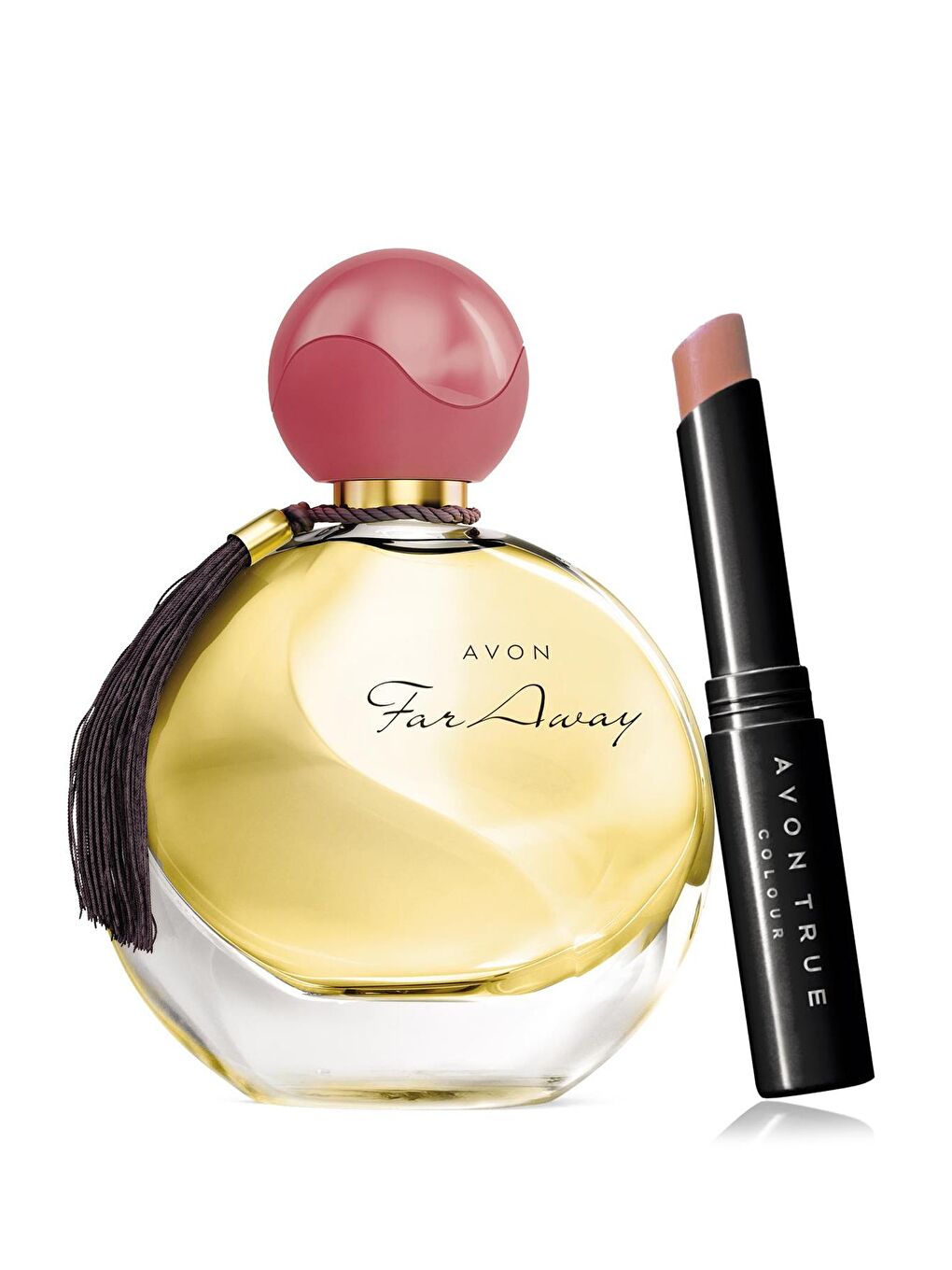 AVON Far Away Kadın Parfüm Edp 50 Ml. ve Ultra Beauty Ruj Stylo Cappucino Paketi