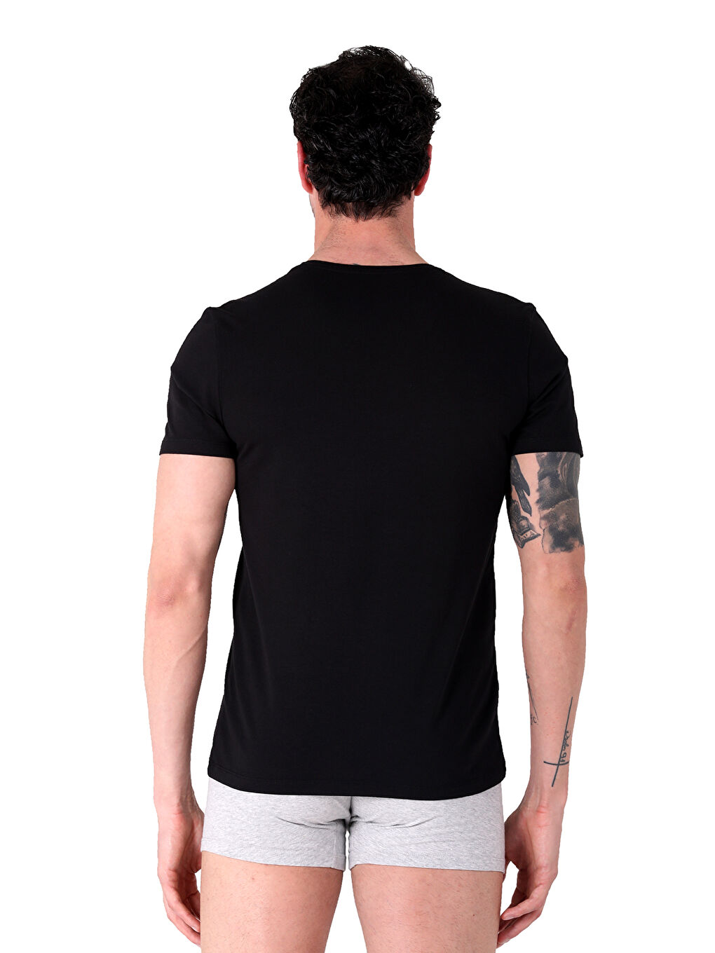 Siyah North Ice V Yaka Tshirt SİYAH-1