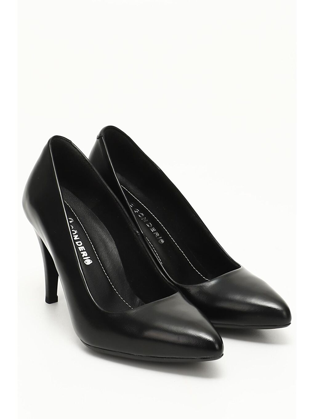 Kırmızı Kadın BAKIR-SİYAH Sivri Burun İnce Topuklu Hakiki Deri Stiletto-2