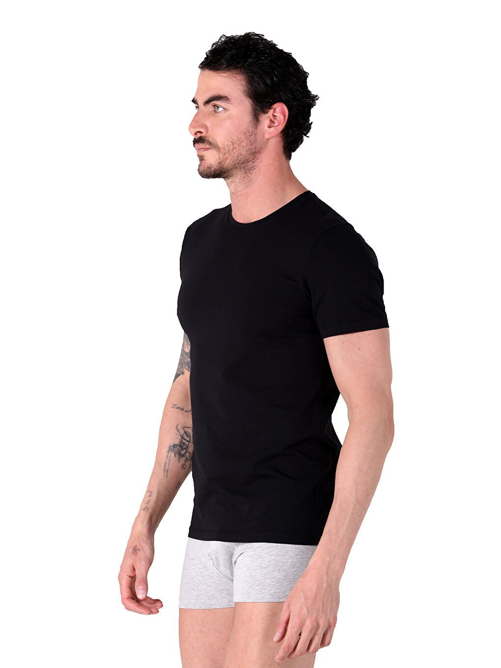 Siyah North Ice V Yaka Tshirt SİYAH-2