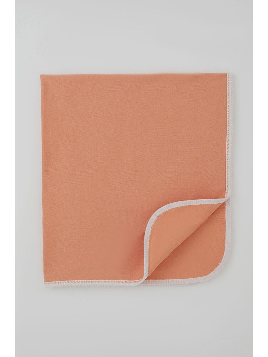 Pembe Yenidoğan Bebek Battaniyesi Ay Masalı Uykucu Ayıcık Nakışlı Somon (77 X 86 Cm)-1