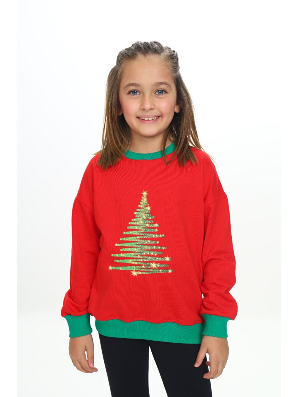 Toontoykids Kırmızı Kız Çocuk Baskılı Sweatshirt