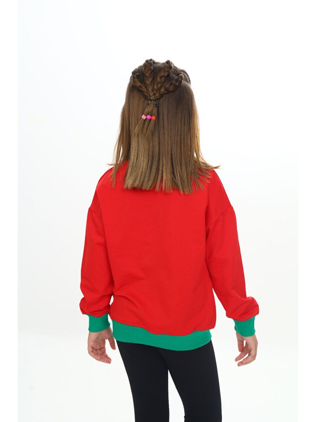 Toontoykids Kırmızı Kız Çocuk Baskılı Sweatshirt - 3