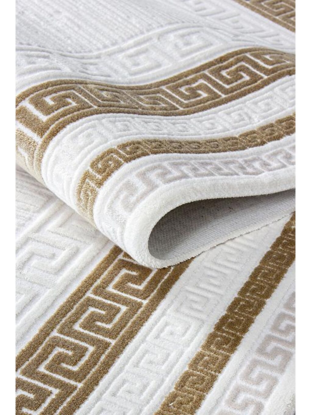 Bej Konfor Diva 9505 Akrilik Dokuma Halı Salon Oturma Odası Halısı-100x200-1