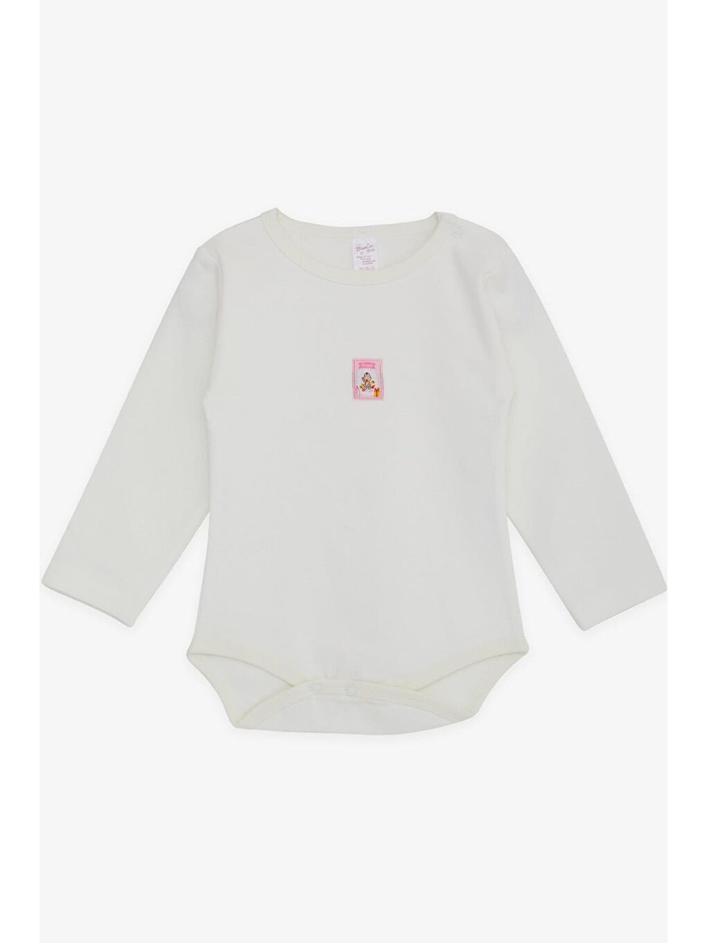 Breeze Kız Bebek Çıtçıtlı Zıbın Body Bebek Baskılı Ekru (9 Ay-3 Yaş)