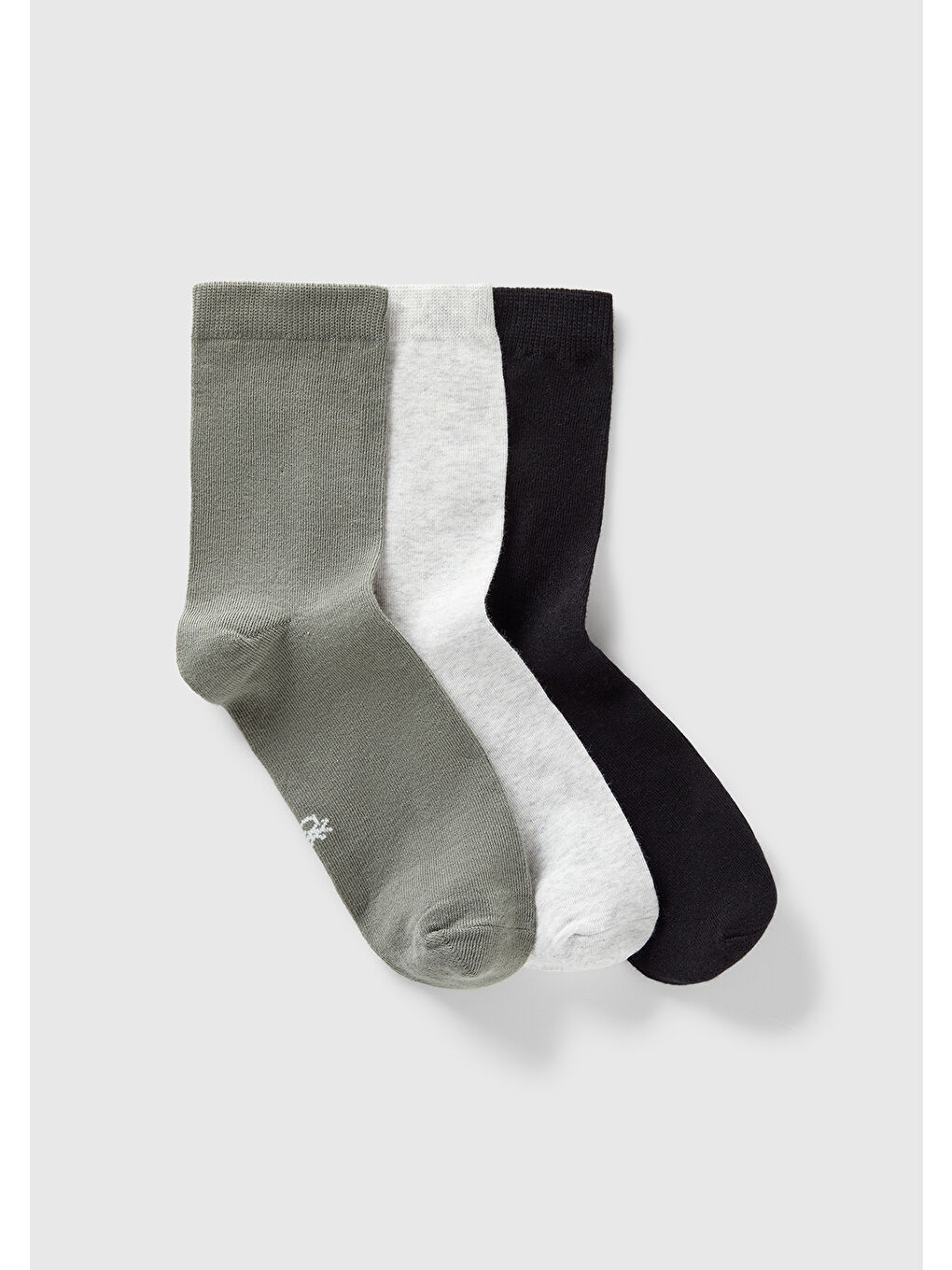 Unisex Siyah Mix 3'lü Soket Çorap