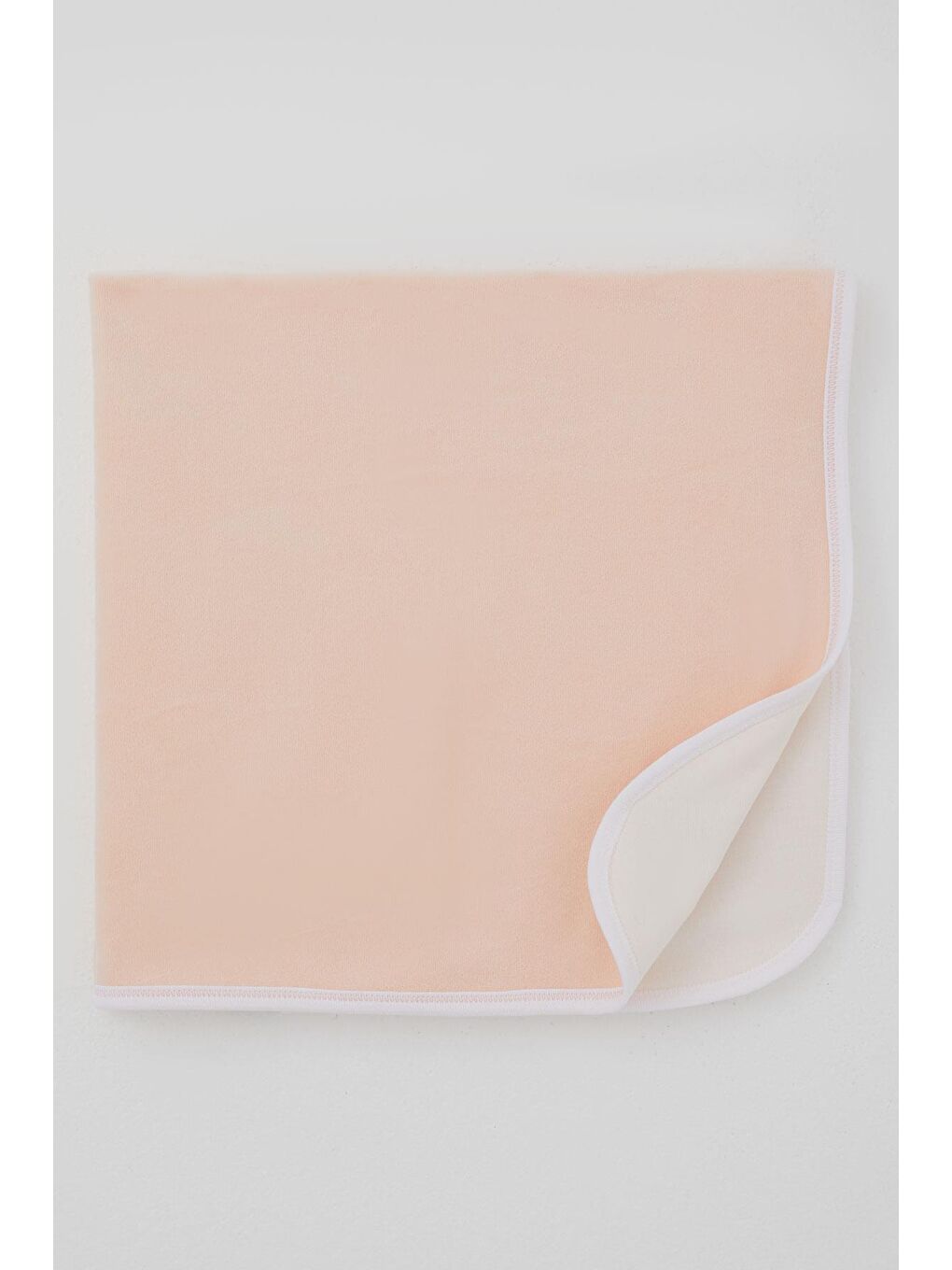 Pembe Yenidoğan Bebek Battaniyesi Kadife Uykucu Bulut Nakışlı Somon (77 X 86 Cm)-1
