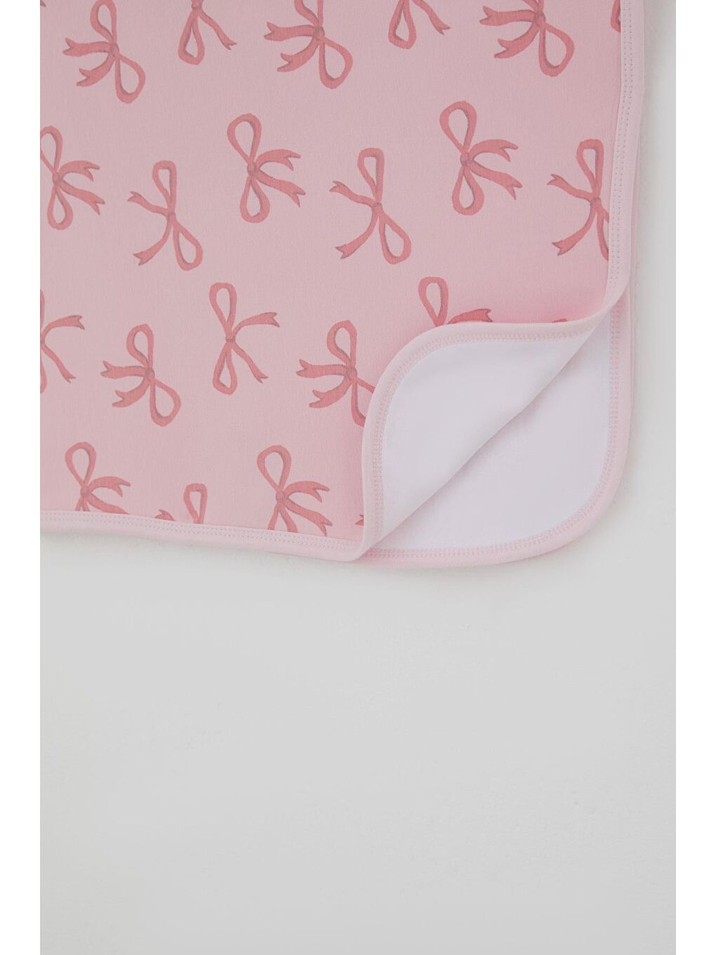 Yenidoğan Bebek Battaniyesi Fiyonk Desenli Pembe (78 X 88 Cm)-2