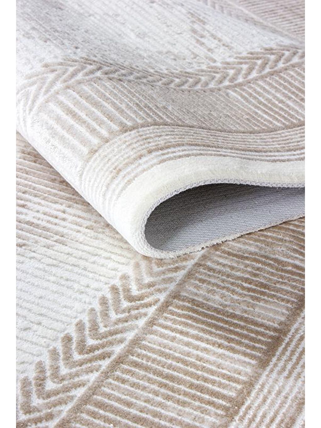 Bej Konfor Diva 9506 Akrilik Dokuma Halı Salon Oturma Odası Halısı-160x230-1