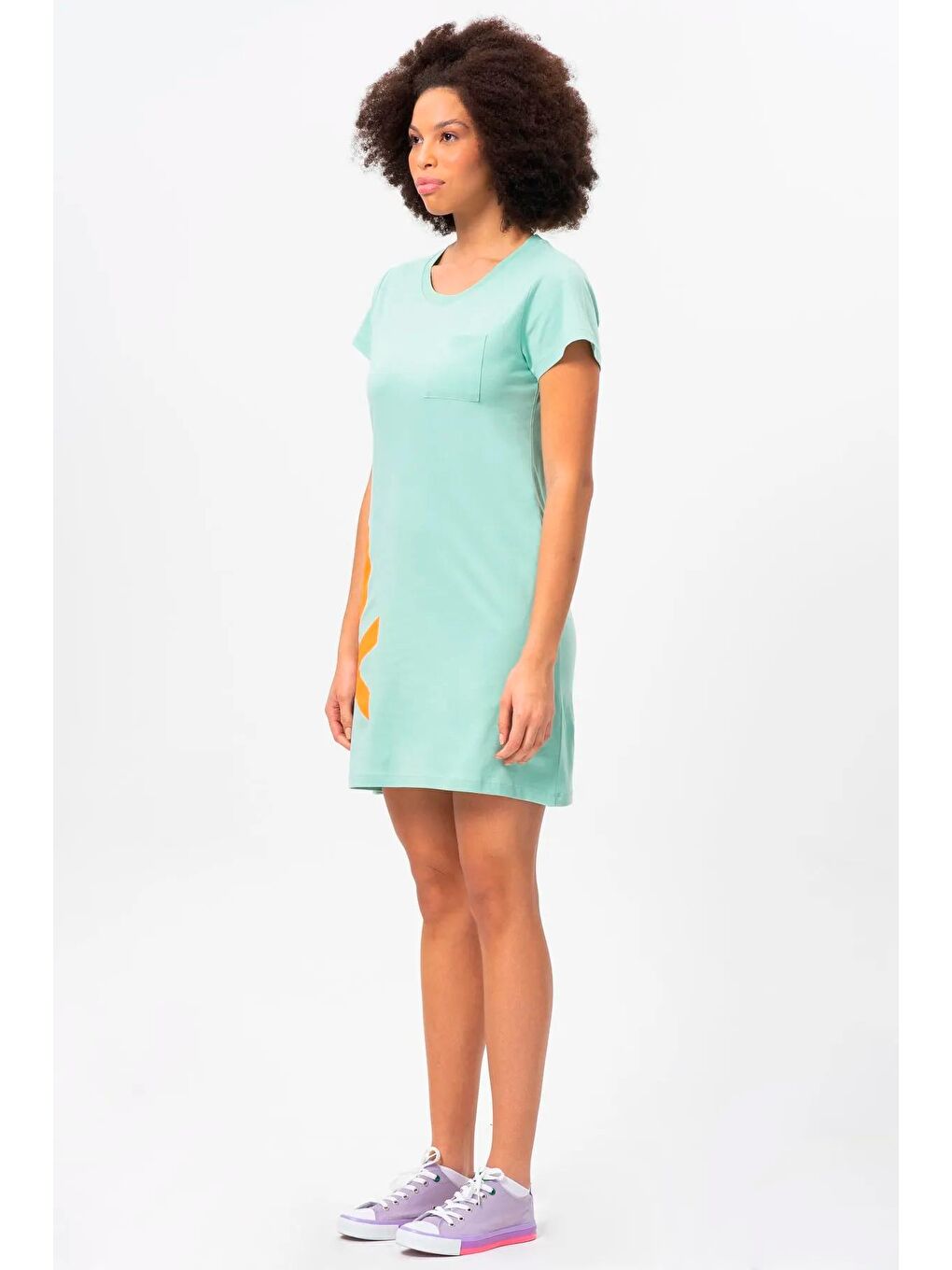 Yeşil Kadın Elbise-1