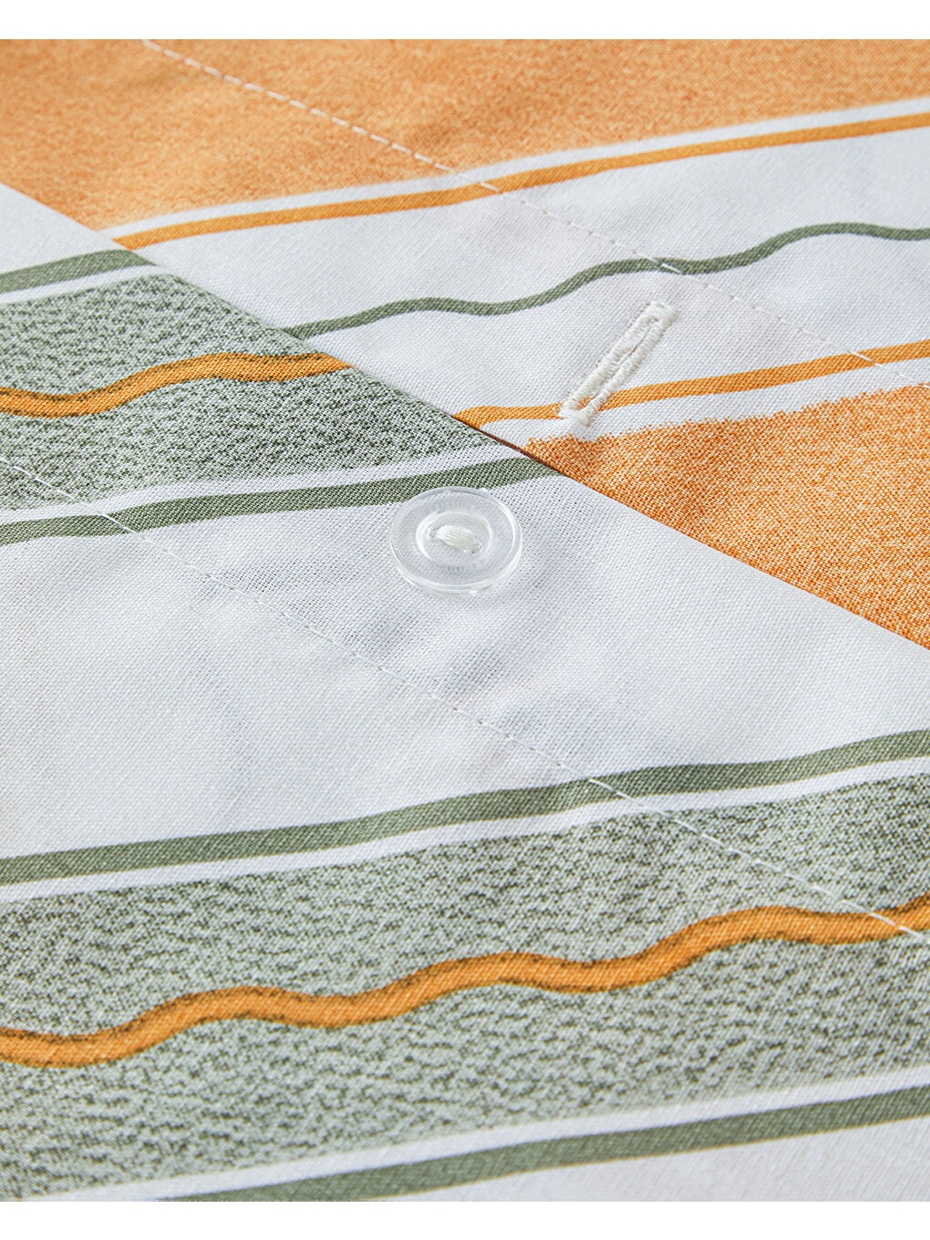 Ornament Blossom Pamuklu Ranforce King Size Nevresim Seti 240x220 cm Yeşil-Sarı-4