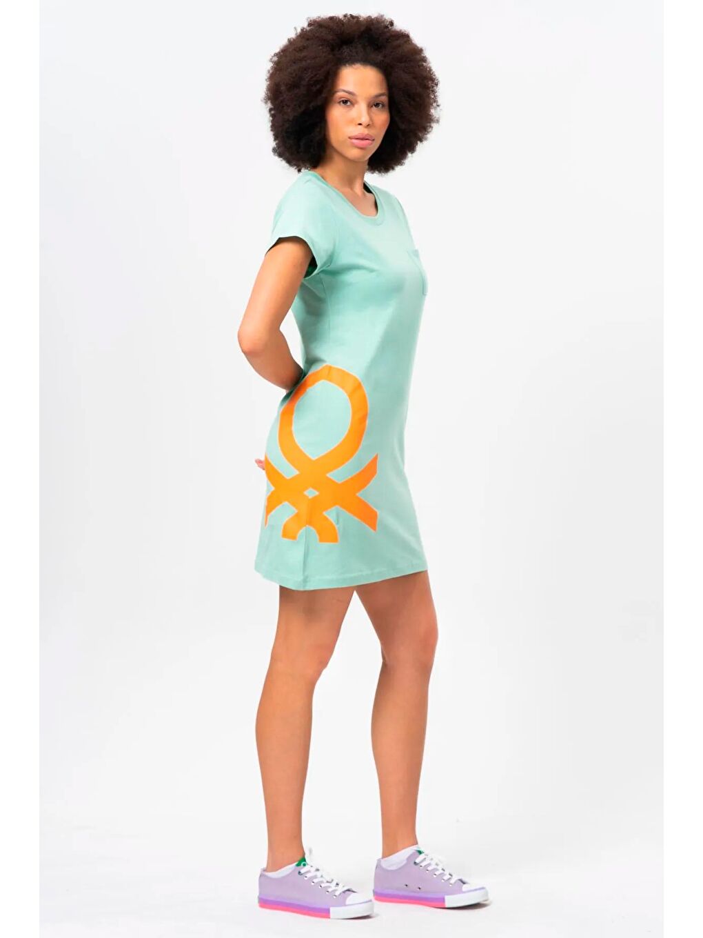 Yeşil Kadın Elbise-3