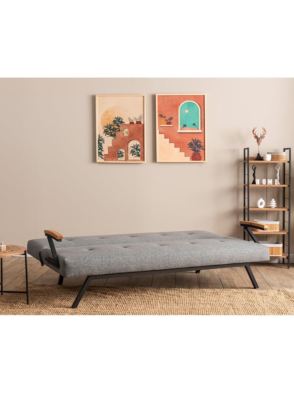 Zven Üçlü Yataklı Koltuk - Keten Açık Gri-4