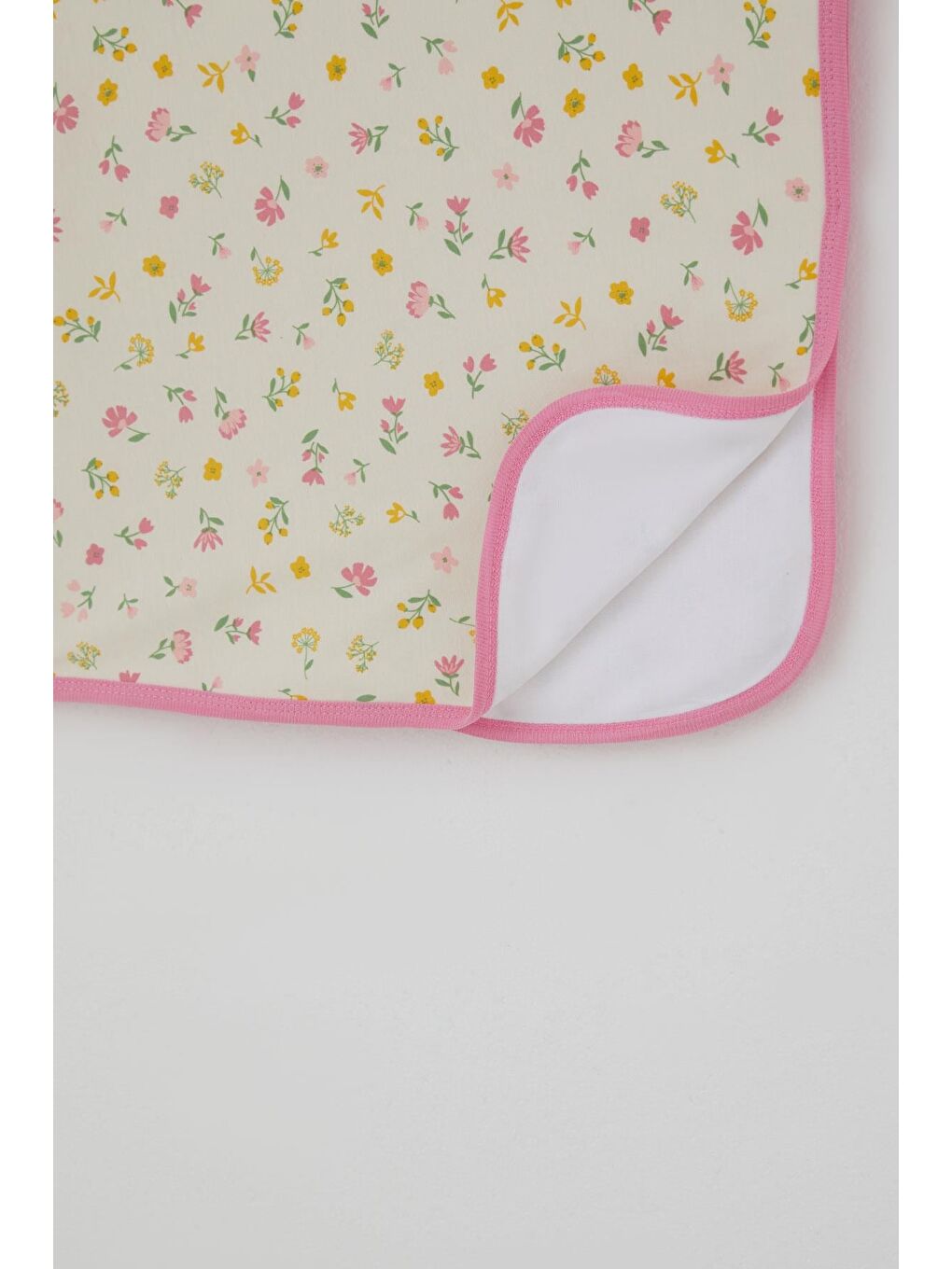 Ekru Yenidoğan Bebek Battaniyesi Renkli Çiçek Bahçesi Krem (78 X 88 Cm)-2