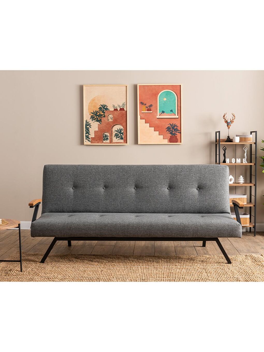 Zven Üçlü Yataklı Koltuk - Keten Açık Gri-5