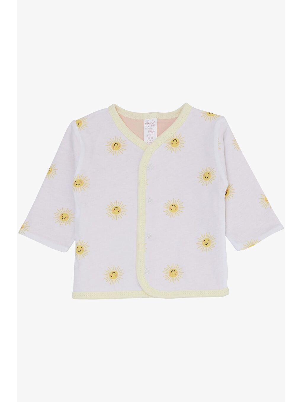 Kız Bebek Hastane Çıkışı 8 li Sevimli Güneş Desenli Beyaz (0-3 Ay)-2