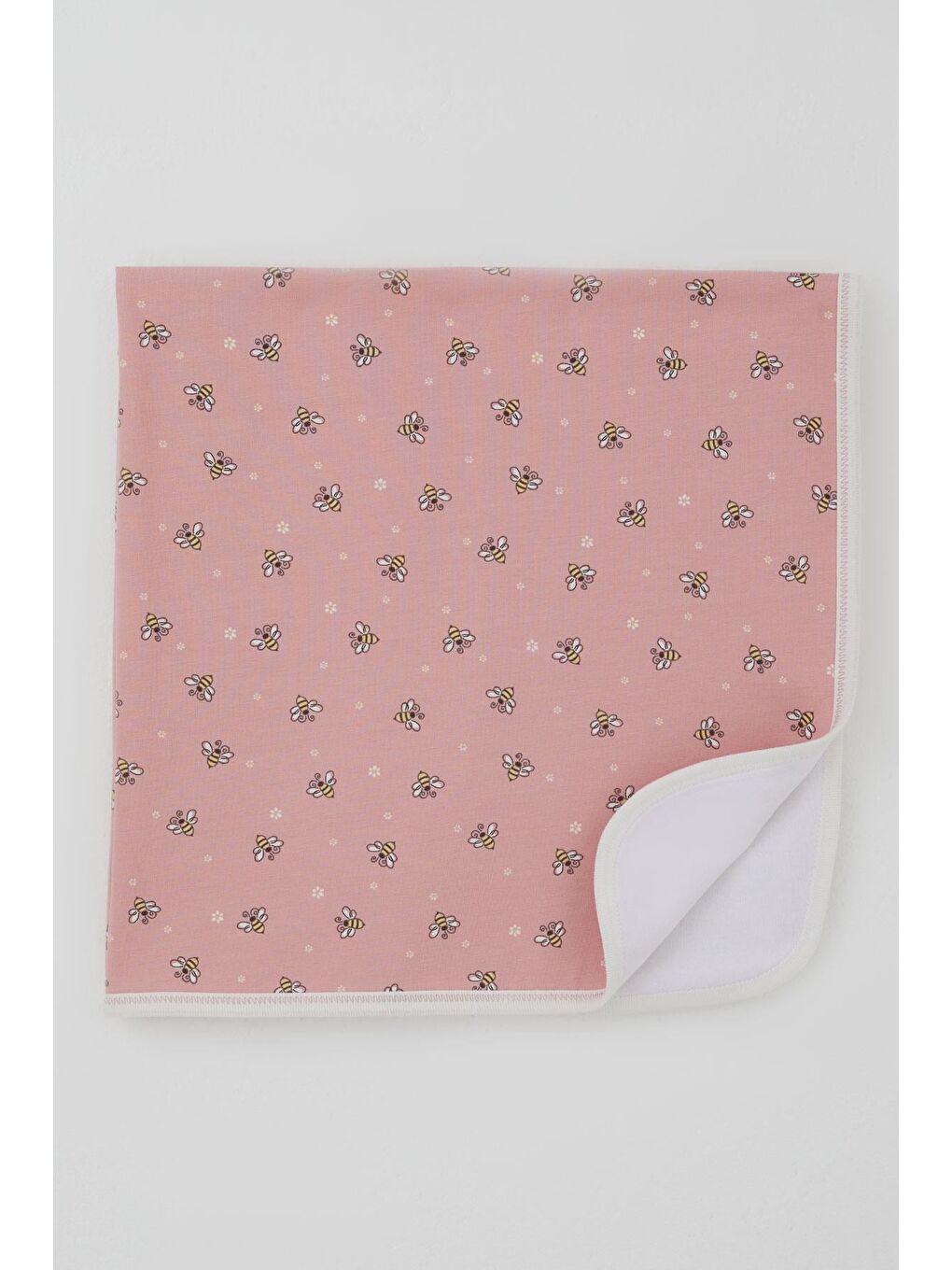 Pembe Yenidoğan Bebek Battaniyesi Sevimli Arıcıklar Gülkurusu (78 X 88 Cm)-1