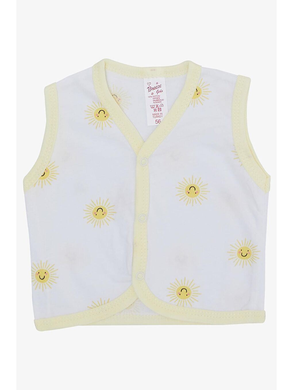 Kız Bebek Hastane Çıkışı 8 li Sevimli Güneş Desenli Beyaz (0-3 Ay)-4