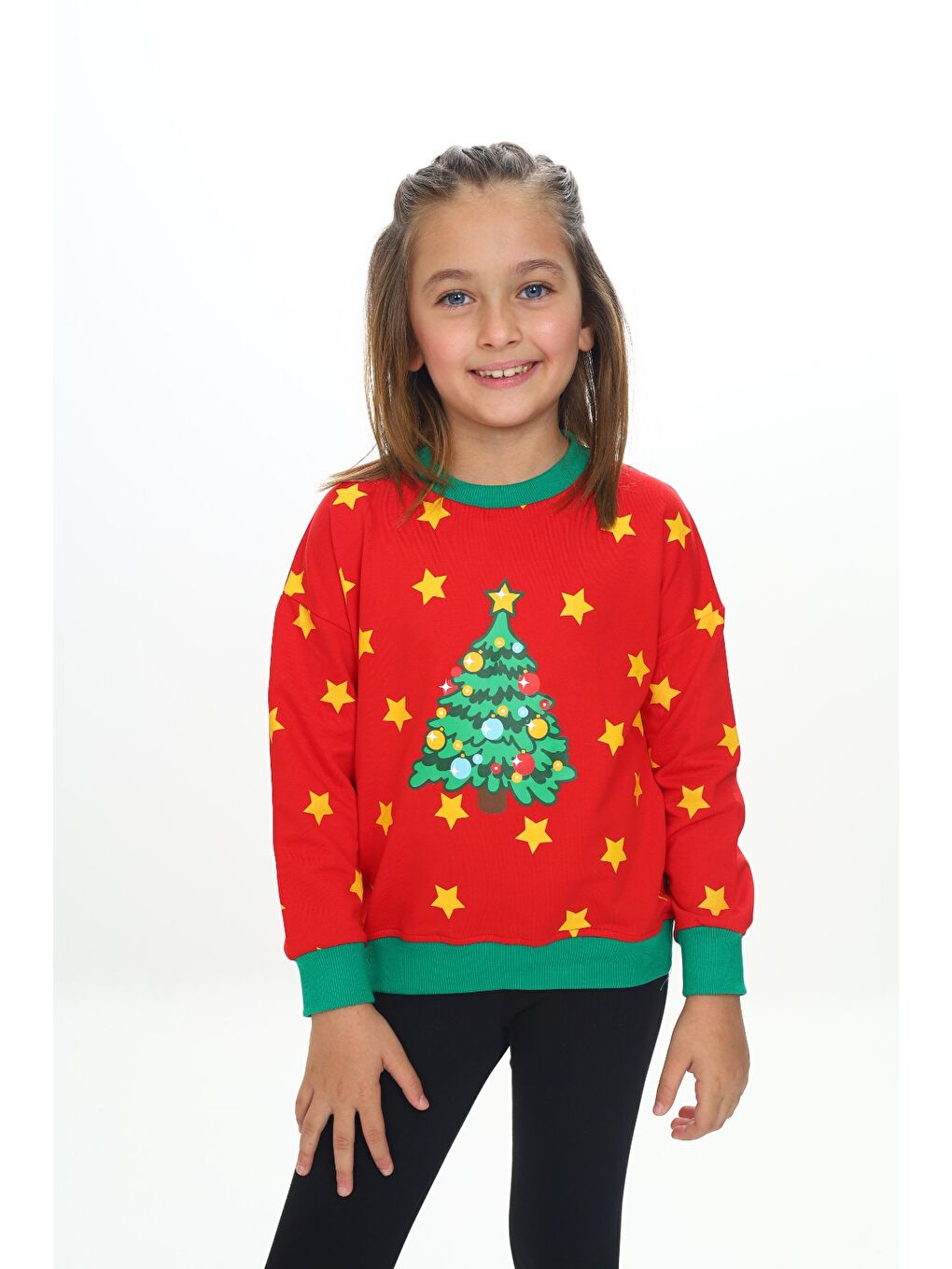 Toontoykids Kırmızı Kız Çocuk Baskılı Sweatshirt