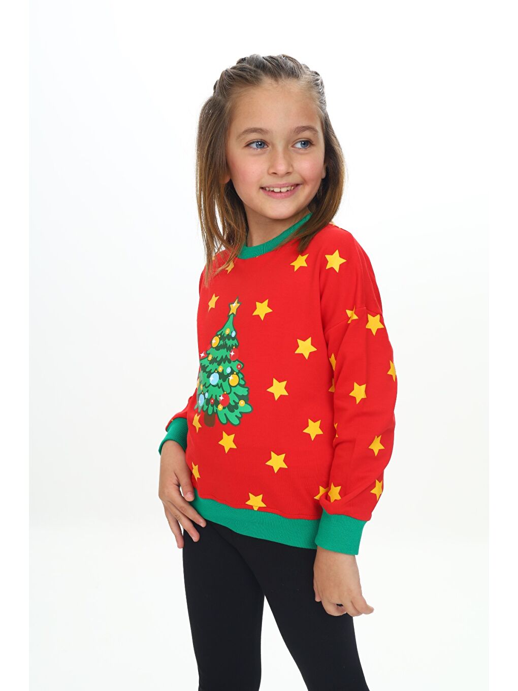 Toontoykids Kırmızı Kız Çocuk Baskılı Sweatshirt - 1