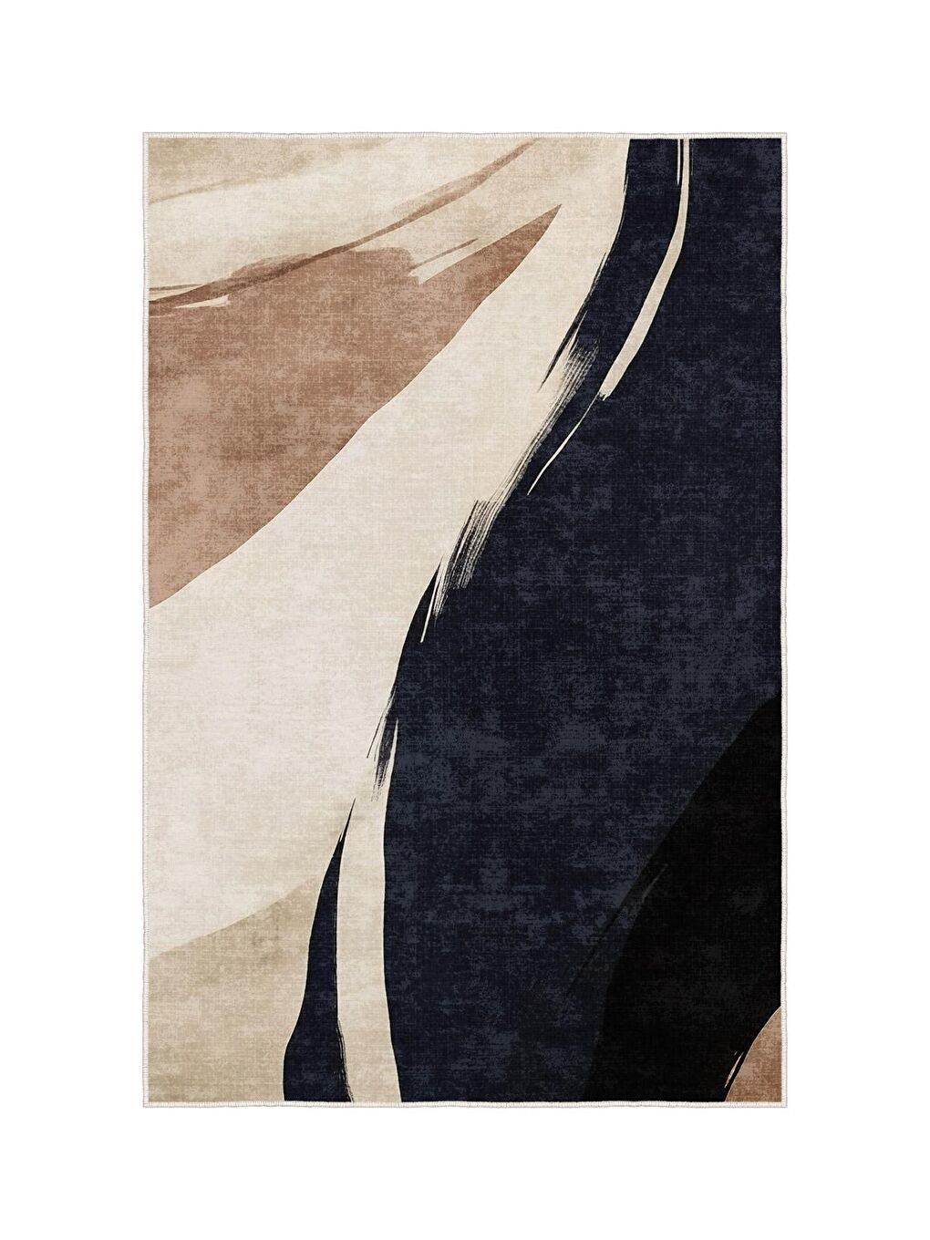 Lacivert Özel Tasarım, Kaymaz Taban, İnce, Yıkanabilir, Modern Halı WOOKECE1440 80x150-3